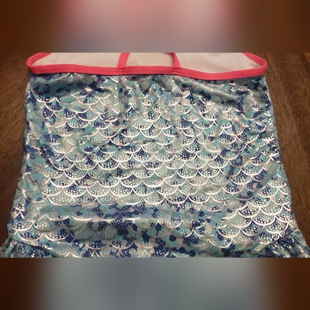 Limited Too Swimwear with Ruffle Trim - Blue and Pink Size 6x - Picture 7 of 13